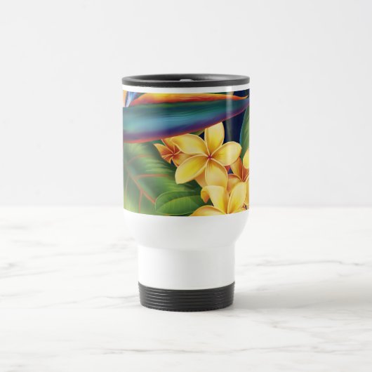 Tropisch Paradise Plumeria Travel Mug Reisbeker (Center)