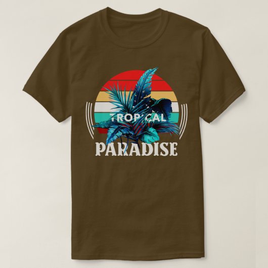 Tropisch paradise Retro Surfer Exotic T-shirt (Design voorkant)