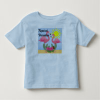 Tropisch paradise roze flamingo - Toddler Fine Jer
