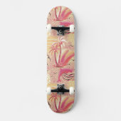 Tropisch paradise roze skateboard (Voorkant)