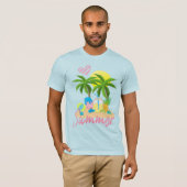Tropisch Paradise Summer Love Beach Mannen T-Shirt (Voorkant volledig)