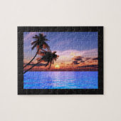 Tropisch paradise Sunset Puzzle Legpuzzel (Horizontaal)