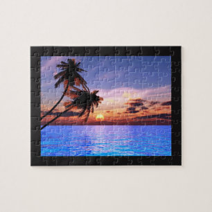 Tropisch paradise Sunset Puzzle Legpuzzel