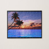 Tropisch paradise Sunset Puzzle Legpuzzel (Horizontaal)