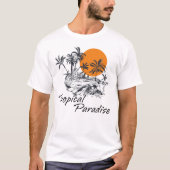 Tropisch Paradiseeiland T-shirt (Voorkant)