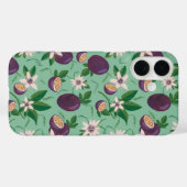 Tropisch Passievrucht Patroon iPhone Hoesje (Achterkant (horizontaal))