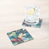 Tropisch pastelbladpatroon kartonnen onderzetters (Insitu)