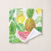 Tropisch patroon bad handdoek (Wasdoekje)