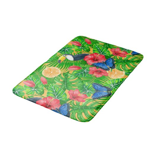 Tropisch patroon badmat (Gekanteld)