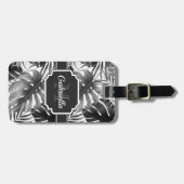 Tropisch patroon bagagelabel (Voorkant horizontaal)