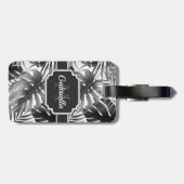 Tropisch patroon bagagelabel (Achterkant horizontaal)