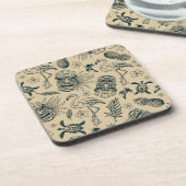  tropisch patroon bier onderzetter (Linkerzijde)