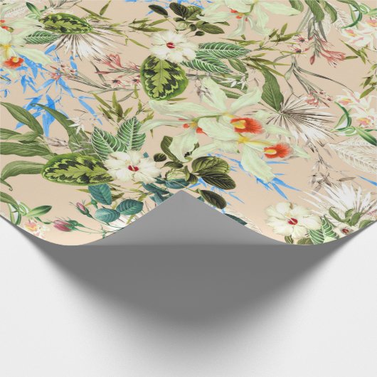 Tropisch patroon cadeaupapier (Hoek)