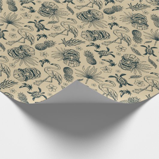 tropisch patroon cadeaupapier (Hoek)