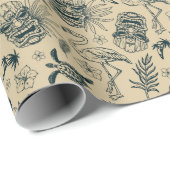  tropisch patroon cadeaupapier (Rol Hoek)