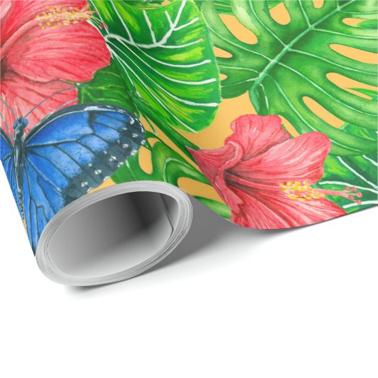 Tropisch patroon cadeaupapier (Rol Hoek)