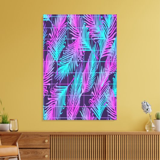 Tropisch patroon canvas afdruk (Insitu (Woonkamer))