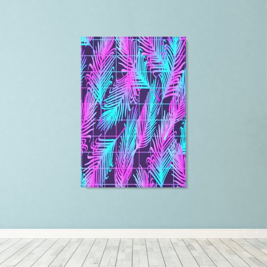 Tropisch patroon canvas afdruk (Insitu (Houten vloer))