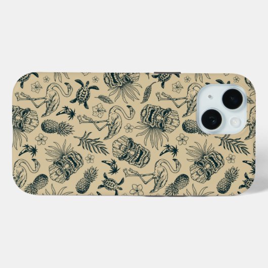  tropisch patroon Case-Mate iPhone case (Achterkant (horizontaal))
