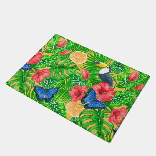 Tropisch patroon deurmat (Schuin)