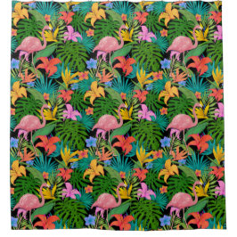 Tropisch patroon douchegordijn