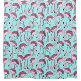 Tropisch patroon douchegordijn