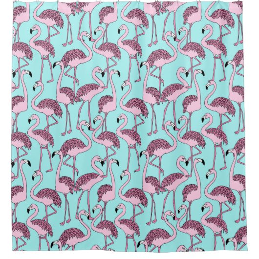 Tropisch patroon douchegordijn (Voorkant)