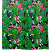 Tropisch patroon douchegordijn (Voorkant)