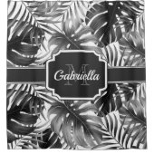 Tropisch patroon douchegordijn (Voorkant)