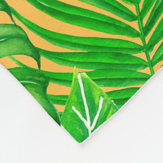 Tropisch patroon fleece deken (Hoek)