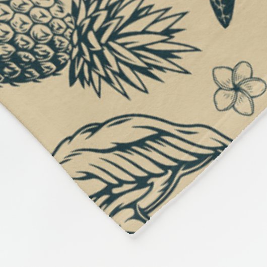 tropisch patroon fleece deken (Hoek)