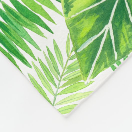 Tropisch patroon fleece deken (Hoek)