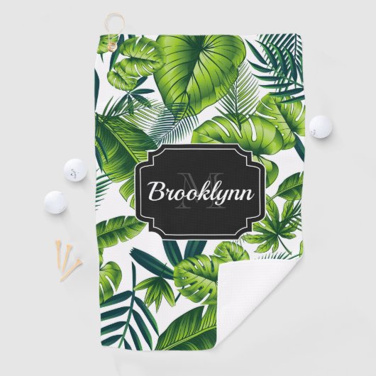 Tropisch patroon golfhanddoek (Insitu)
