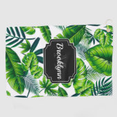 Tropisch patroon golfhanddoek (Horizontaal)