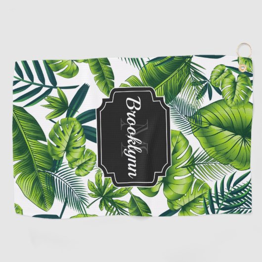 Tropisch patroon golfhanddoek (Horizontaal)