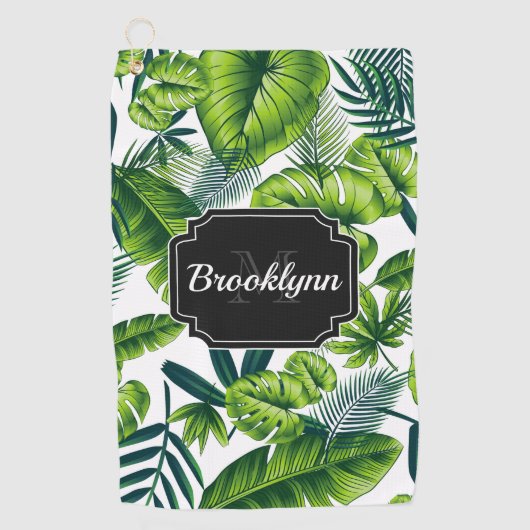 Tropisch patroon golfhanddoek (Voorkant)
