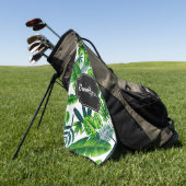 Tropisch patroon golfhanddoek (Groen)