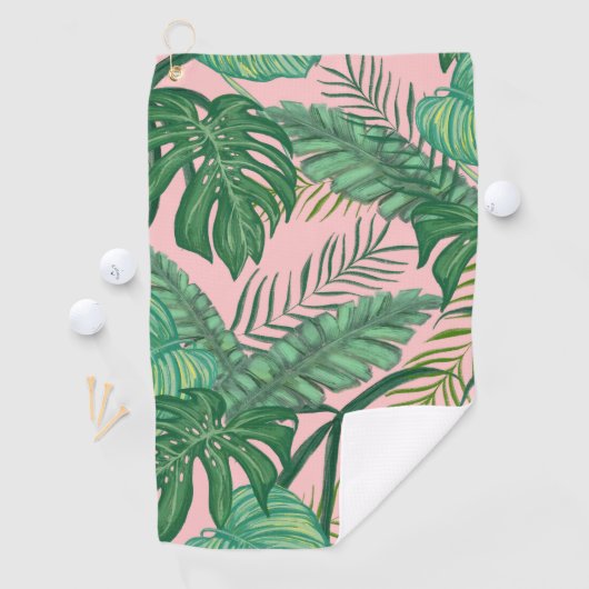 Tropisch patroon golfhanddoek (Insitu)