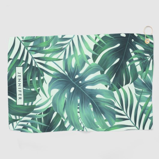 Tropisch patroon golfhanddoek (Horizontaal)