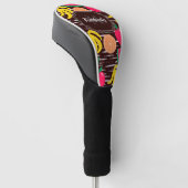 Tropisch patroon golfheadcover (Schuin)