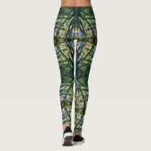 Tropisch patroon groen Boho Chic Leggings (Achterkant)