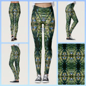 Tropisch Patroon Groene Boho Chic Leggings