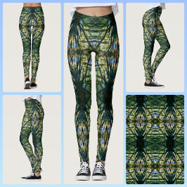 Tropisch Patroon Groene Boho Chic Leggings