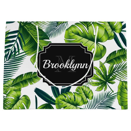 Tropisch patroon groot cadeauzakje (Voorkant)