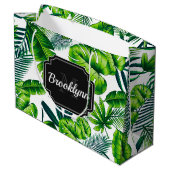 Tropisch patroon groot cadeauzakje (Achterkant Gekanteld)