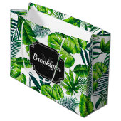 Tropisch patroon groot cadeauzakje (Voorkant Gekanteld)