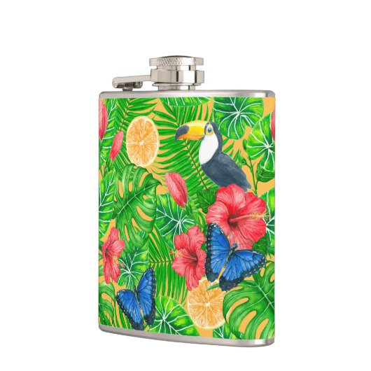 Tropisch patroon heupfles (Links)