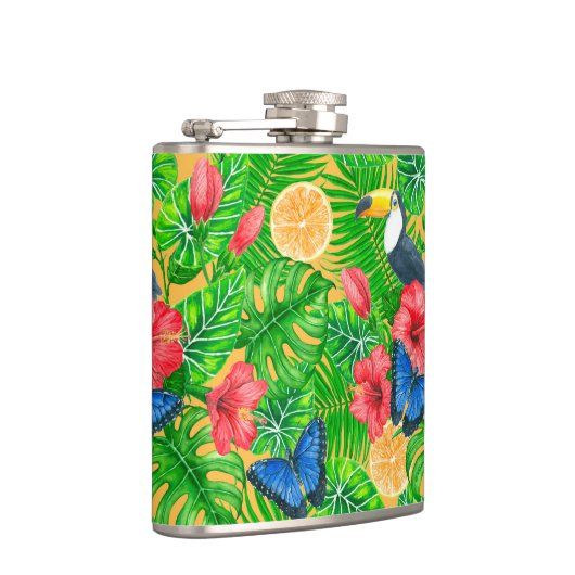 Tropisch patroon heupfles (Rechts)