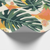 Tropisch patroon. Kleurrijke textieltextuur. exoti Cadeaupapier (Hoek)