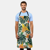 Tropisch patroon. Kleurrijke textieltextuur. exoti Schort (Gedragen)
